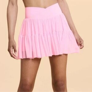 NWT Blogilates pink ballerina skirt skort shorts pink sz L